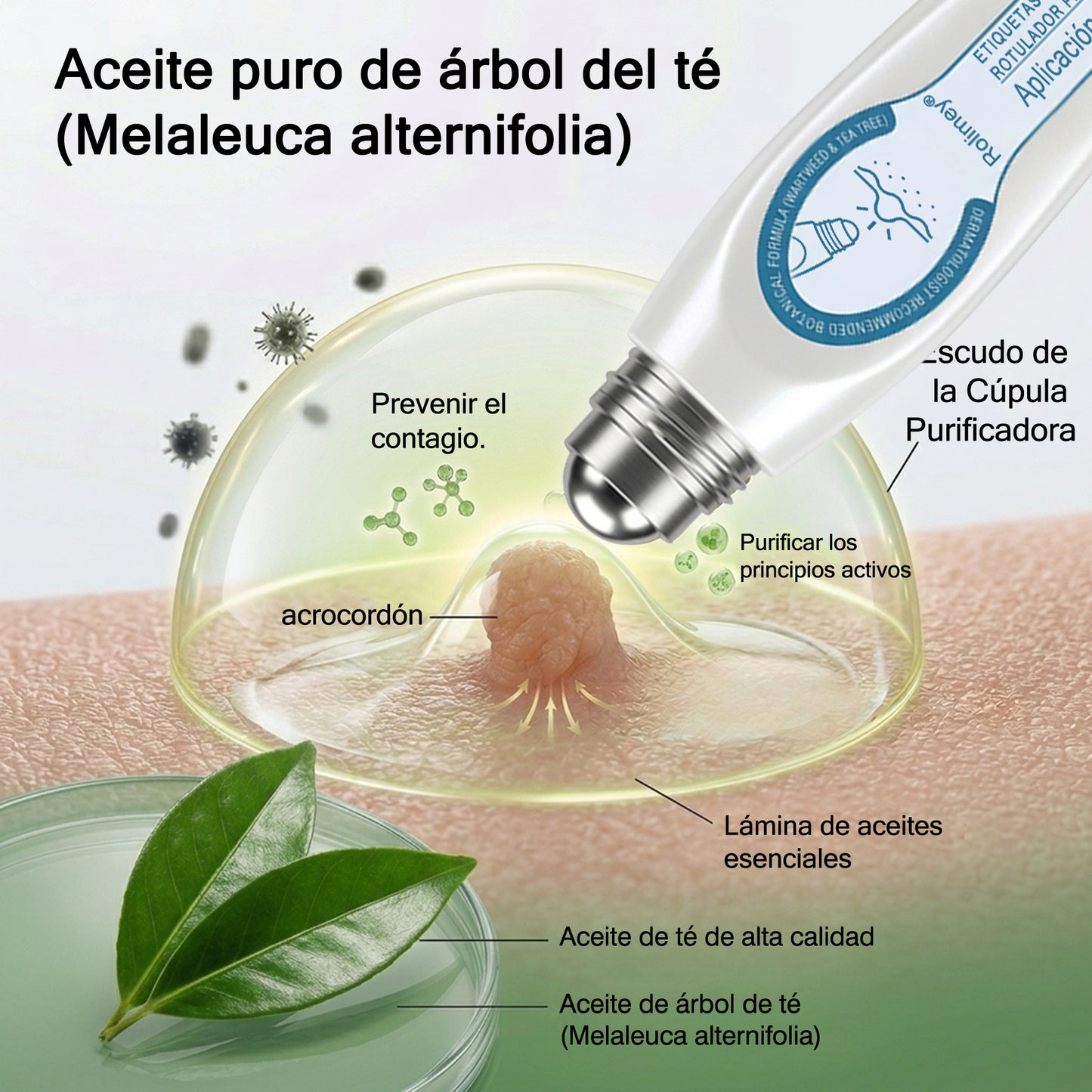 ✅Rolimey® Roll-on eliminador de verrugas cutáneas y manchas (tratamiento de 7 días)👩‍⚕️