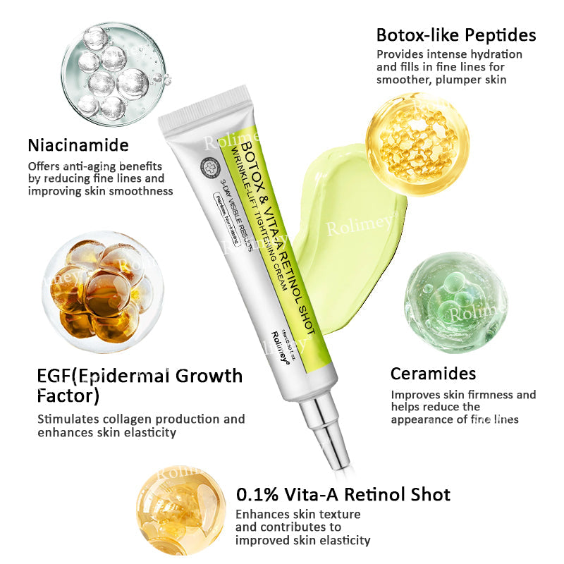 🇳🇿Made and shipped from the NZ 💥Rolimey® Botox & Vita-A Retinol Shot Wrinkle-Lift Tightening cream - Last Day Promotion 70% OFF