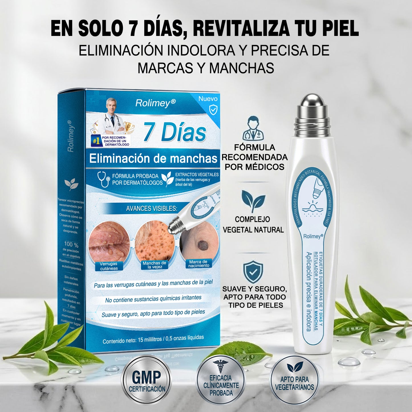 ✅Rolimey® Roll-on eliminador de verrugas cutáneas y manchas (tratamiento de 7 días)👩‍⚕️
