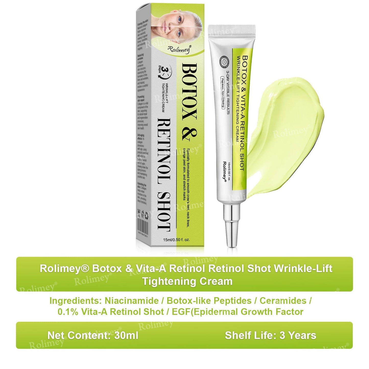 🇳🇿Made and shipped from the NZ 💥Rolimey® Botox & Vita-A Retinol Shot Wrinkle-Lift Tightening cream - Last Day Promotion 70% OFF