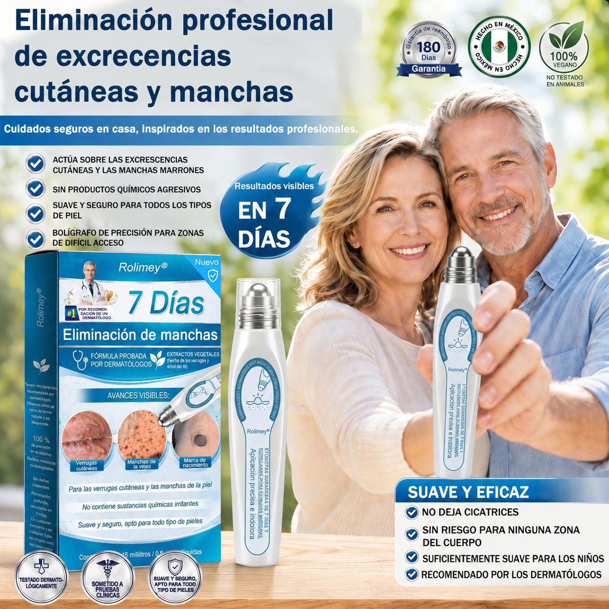 ✅Rolimey® Roll-on eliminador de verrugas cutáneas y manchas (tratamiento de 7 días)👩‍⚕️