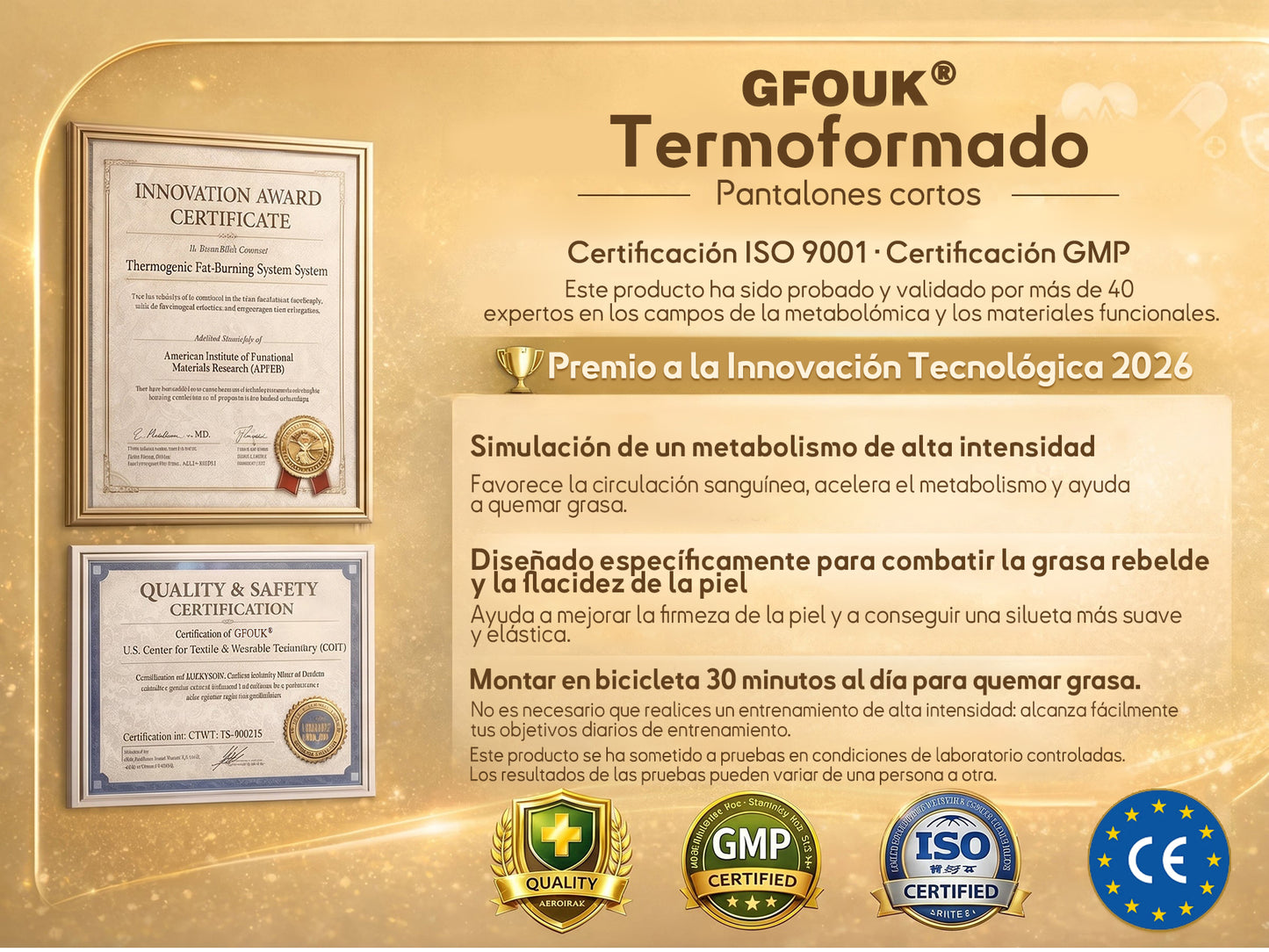 🇲🇽 Tienda Oficial | GFOUK® 💚 2026 Shorts Moldeadores y Quemadores de Grasa 4 en 1 con Moringa y Berberina de Micro-Partículas 👍