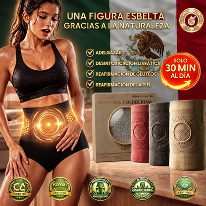 🇲🇽 Tienda Oficial | GFOUK® 💚 2026 Shorts Moldeadores y Quemadores de Grasa 4 en 1 con Moringa y Berberina de Micro-Partículas 👍