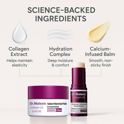 [Dr.Malexin Official]🌸Calcium Volume Multi Balm+Eye Patch 60ea Korean Skin Care Cosmetics