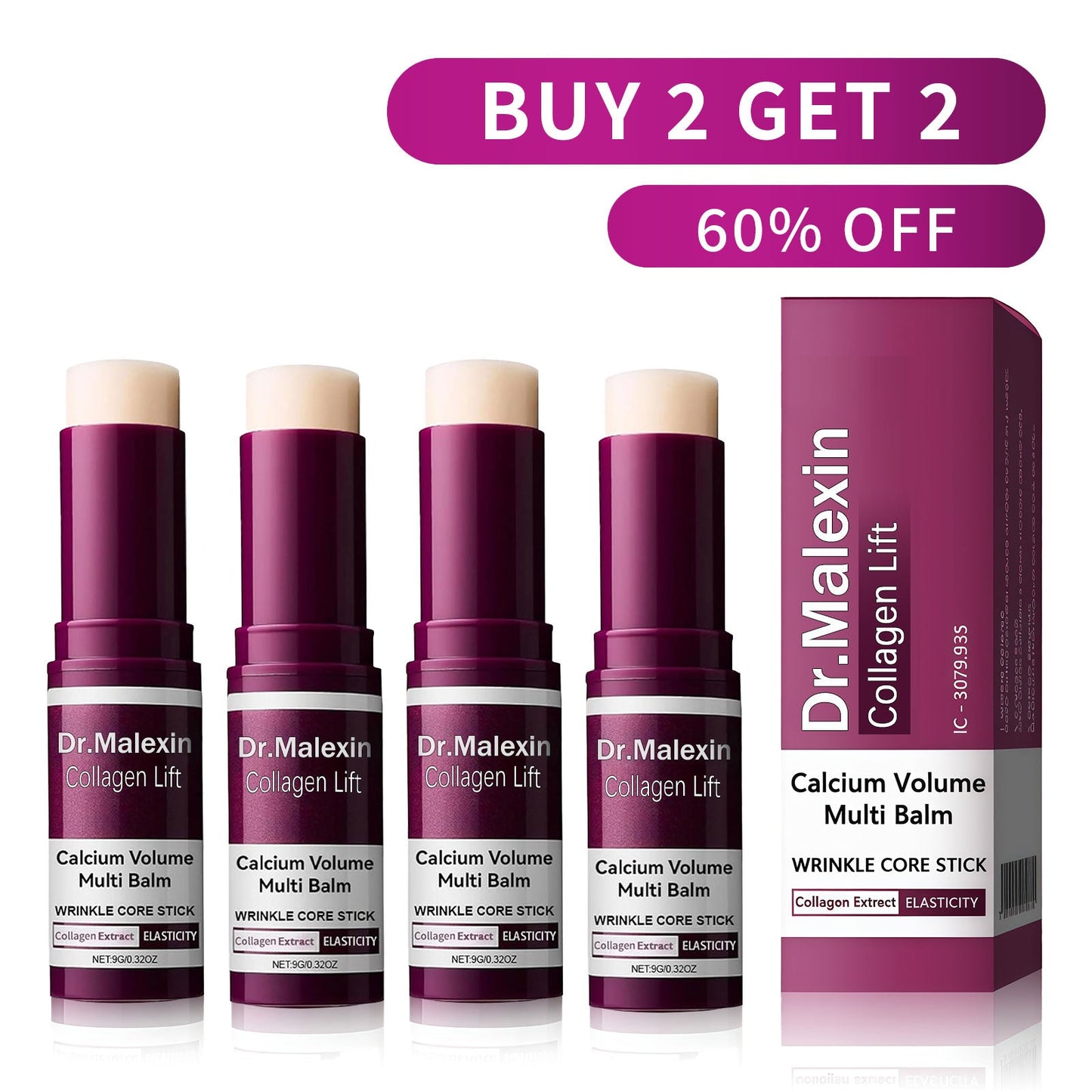 [Dr.Malexin Official]🌸Calcium Volume Multi Balm+Eye Patch 60ea Korean Skin Care Cosmetics