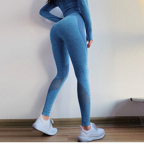 Leggings de yoga sin costuras de talle alto