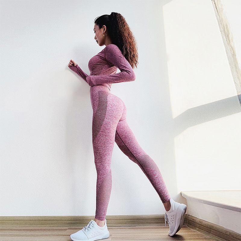 Leggings de yoga sin costuras de talle alto