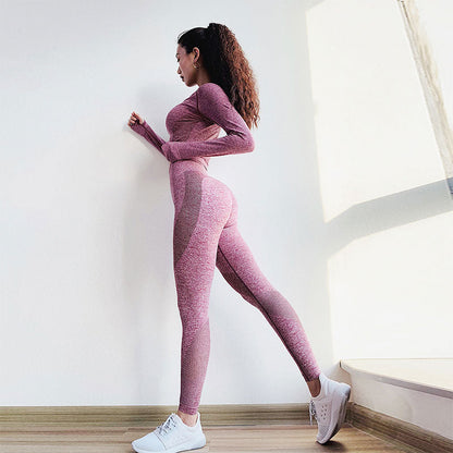 Leggings de yoga sin costuras de talle alto